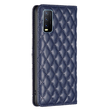 Diamond Lattice Magnetic Leather Flip Phone Case, For vivo Y20, For vivo Y21s / Y21 / Y33s, For vivo Y35 4G / Y22s, For vivo Y51 2020 / Y51a / Y51s
