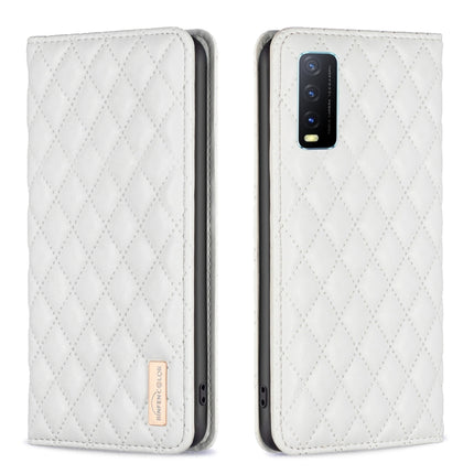 Diamond Lattice Magnetic Leather Flip Phone Case, For vivo Y20, For vivo Y21s / Y21 / Y33s, For vivo Y35 4G / Y22s, For vivo Y51 2020 / Y51a / Y51s