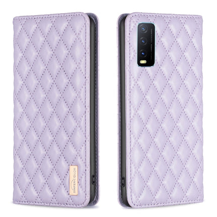 Diamond Lattice Magnetic Leather Flip Phone Case, For vivo Y20, For vivo Y21s / Y21 / Y33s, For vivo Y35 4G / Y22s, For vivo Y51 2020 / Y51a / Y51s