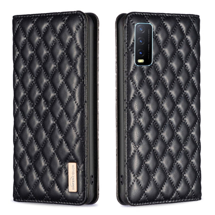 Diamond Lattice Magnetic Leather Flip Phone Case, For vivo Y20, For vivo Y21s / Y21 / Y33s, For vivo Y35 4G / Y22s, For vivo Y51 2020 / Y51a / Y51s