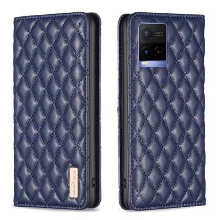 Diamond Lattice Magnetic Leather Flip Phone Case, For vivo Y20, For vivo Y21s / Y21 / Y33s, For vivo Y35 4G / Y22s, For vivo Y51 2020 / Y51a / Y51s