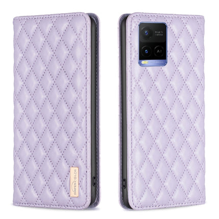 Diamond Lattice Magnetic Leather Flip Phone Case, For vivo Y20, For vivo Y21s / Y21 / Y33s, For vivo Y35 4G / Y22s, For vivo Y51 2020 / Y51a / Y51s