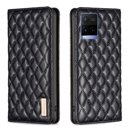 Diamond Lattice Magnetic Leather Flip Phone Case, For vivo Y20, For vivo Y21s / Y21 / Y33s, For vivo Y35 4G / Y22s, For vivo Y51 2020 / Y51a / Y51s