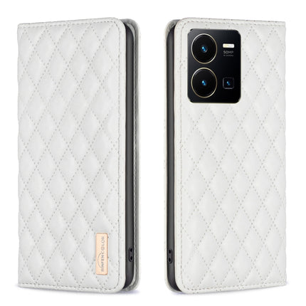 Diamond Lattice Magnetic Leather Flip Phone Case, For vivo Y20, For vivo Y21s / Y21 / Y33s, For vivo Y35 4G / Y22s, For vivo Y51 2020 / Y51a / Y51s