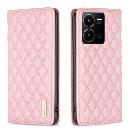 Diamond Lattice Magnetic Leather Flip Phone Case, For vivo Y20, For vivo Y21s / Y21 / Y33s, For vivo Y35 4G / Y22s, For vivo Y51 2020 / Y51a / Y51s
