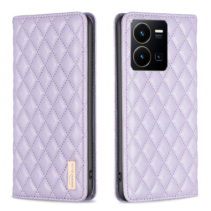 Diamond Lattice Magnetic Leather Flip Phone Case, For vivo Y20, For vivo Y21s / Y21 / Y33s, For vivo Y35 4G / Y22s, For vivo Y51 2020 / Y51a / Y51s
