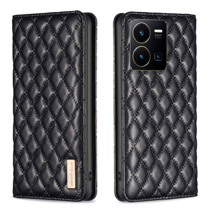 Diamond Lattice Magnetic Leather Flip Phone Case, For vivo Y20, For vivo Y21s / Y21 / Y33s, For vivo Y35 4G / Y22s, For vivo Y51 2020 / Y51a / Y51s