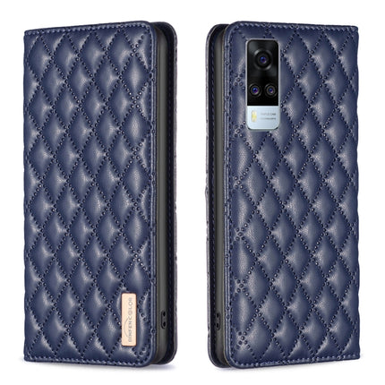 Diamond Lattice Magnetic Leather Flip Phone Case, For vivo Y20, For vivo Y21s / Y21 / Y33s, For vivo Y35 4G / Y22s, For vivo Y51 2020 / Y51a / Y51s