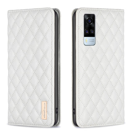 Diamond Lattice Magnetic Leather Flip Phone Case, For vivo Y20, For vivo Y21s / Y21 / Y33s, For vivo Y35 4G / Y22s, For vivo Y51 2020 / Y51a / Y51s