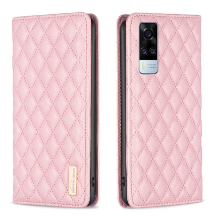 Diamond Lattice Magnetic Leather Flip Phone Case, For vivo Y20, For vivo Y21s / Y21 / Y33s, For vivo Y35 4G / Y22s, For vivo Y51 2020 / Y51a / Y51s