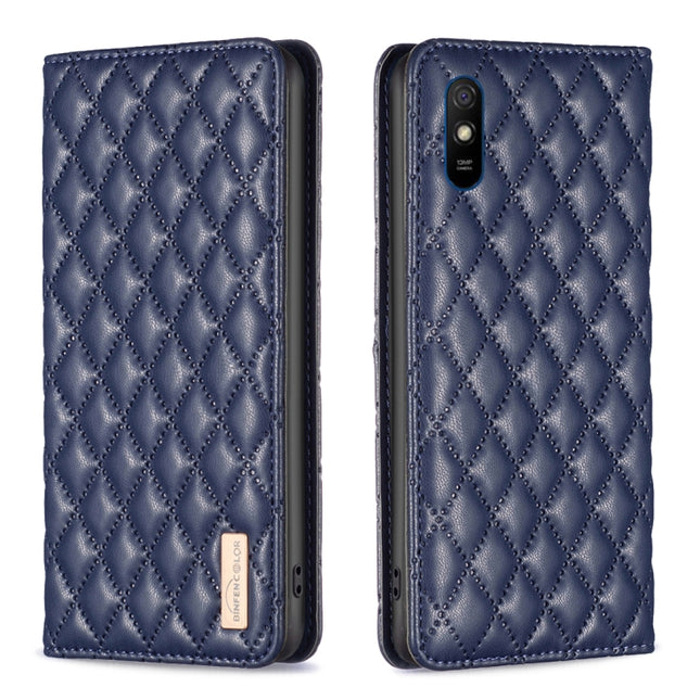 Diamond Lattice Magnetic Leather Flip Phone Case, For Xiaomi Redmi 9A, For Xiaomi Redmi 9C / 10A / Poco C31, For Xiaomi Redmi 9, For Xiaomi Redmi 10 5G / Note 11E
