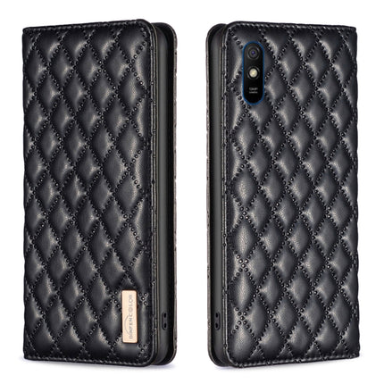 Diamond Lattice Magnetic Leather Flip Phone Case, For Xiaomi Redmi 9A, For Xiaomi Redmi 9C / 10A / Poco C31, For Xiaomi Redmi 9, For Xiaomi Redmi 10 5G / Note 11E
