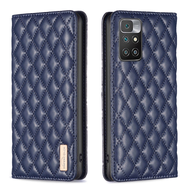 Diamond Lattice Magnetic Leather Flip Phone Case, For Xiaomi Redmi 10 2022 / Note 11 4G, For Xiaomi Redmi 10C, For Xiaomi Redmi A1 / A1+, For Xiaomi Redmi Note 9 / 10X 4G