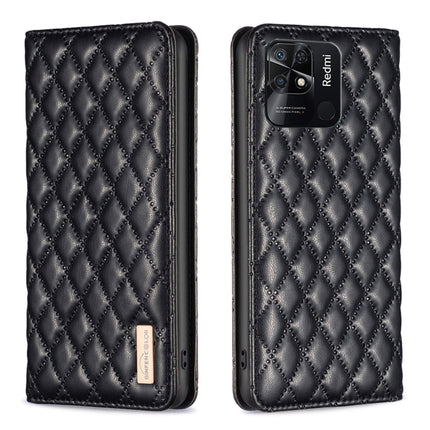Diamond Lattice Magnetic Leather Flip Phone Case, For Xiaomi Redmi 10 2022 / Note 11 4G, For Xiaomi Redmi 10C, For Xiaomi Redmi A1 / A1+, For Xiaomi Redmi Note 9 / 10X 4G