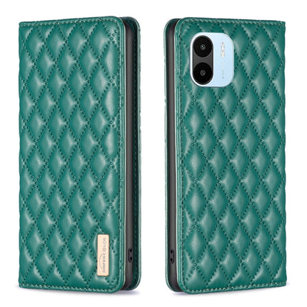 Diamond Lattice Magnetic Leather Flip Phone Case, For Xiaomi Redmi 10 2022 / Note 11 4G, For Xiaomi Redmi 10C, For Xiaomi Redmi A1 / A1+, For Xiaomi Redmi Note 9 / 10X 4G