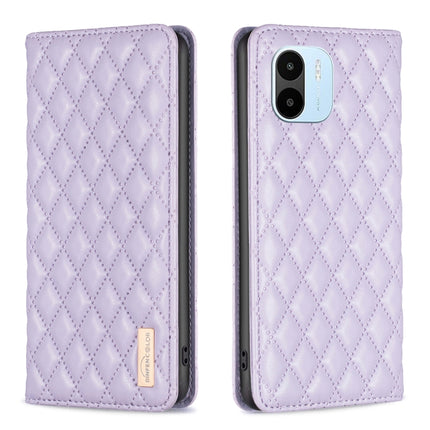 Diamond Lattice Magnetic Leather Flip Phone Case, For Xiaomi Redmi 10 2022 / Note 11 4G, For Xiaomi Redmi 10C, For Xiaomi Redmi A1 / A1+, For Xiaomi Redmi Note 9 / 10X 4G