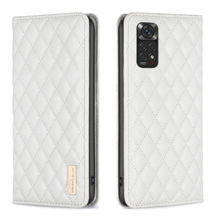 Diamond Lattice Magnetic Leather Flip Phone Case, For Xiaomi Redmi Note 11 / 11S, For Xiaomi Redmi Note 11 Pro 5G, For Xiaomi Redmi Note 9 Pro Max, For Xiaomi Redmi Note 10 4G / 10S