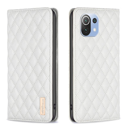 Diamond Lattice Magnetic Leather Flip Phone Case, For Xiaomi Redmi Note 10 Pro / 10 Pro Max, For Xiaomi Mi 11 Lite, For Xiaomi Mi 11i / Poco F3 / Redmi K40, For Xiaomi 11T / 11T Pro