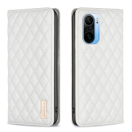 Diamond Lattice Magnetic Leather Flip Phone Case, For Xiaomi Redmi Note 10 Pro / 10 Pro Max, For Xiaomi Mi 11 Lite, For Xiaomi Mi 11i / Poco F3 / Redmi K40, For Xiaomi 11T / 11T Pro