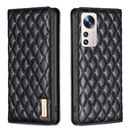 Diamond Lattice Magnetic Leather Flip Phone Case, For Xiaomi 12 Lite, For Xiaomi 12 Pro, For Xiaomi 12T / 12T Pro / Redmi K50 Ultra, For Xiaomi 12