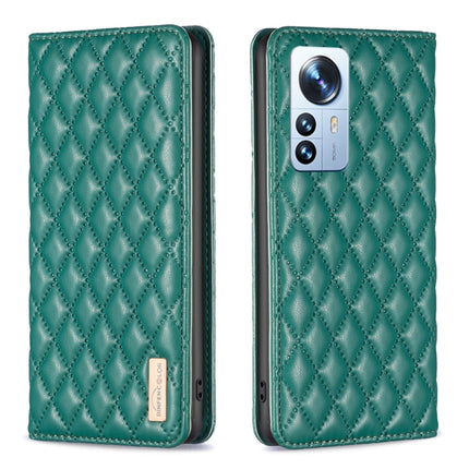 Diamond Lattice Magnetic Leather Flip Phone Case, For Xiaomi 12 Lite, For Xiaomi 12 Pro, For Xiaomi 12T / 12T Pro / Redmi K50 Ultra, For Xiaomi 12