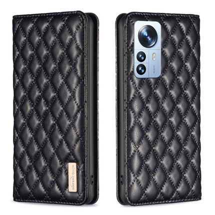 Diamond Lattice Magnetic Leather Flip Phone Case, For Xiaomi 12 Lite, For Xiaomi 12 Pro, For Xiaomi 12T / 12T Pro / Redmi K50 Ultra, For Xiaomi 12