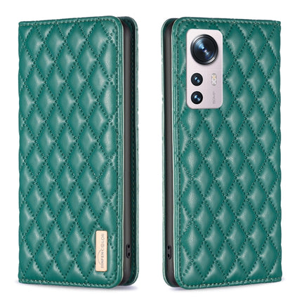 Diamond Lattice Magnetic Leather Flip Phone Case, For Xiaomi 12 Lite, For Xiaomi 12 Pro, For Xiaomi 12T / 12T Pro / Redmi K50 Ultra, For Xiaomi 12