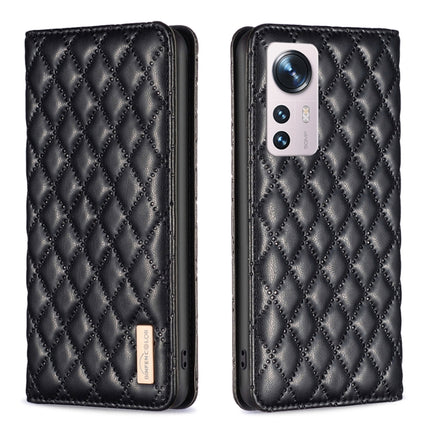 Diamond Lattice Magnetic Leather Flip Phone Case, For Xiaomi 12 Lite, For Xiaomi 12 Pro, For Xiaomi 12T / 12T Pro / Redmi K50 Ultra, For Xiaomi 12