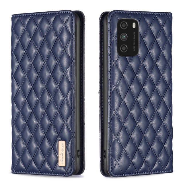 Diamond Lattice Magnetic Leather Flip Phone Case, For Xiaomi Poco M3, For Xiaomi Poco M3 Pro, For Xiaomi Poco X3 / X3 NFC
