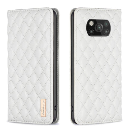 Diamond Lattice Magnetic Leather Flip Phone Case, For Xiaomi Poco M3, For Xiaomi Poco M3 Pro, For Xiaomi Poco X3 / X3 NFC
