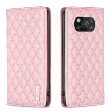 Diamond Lattice Magnetic Leather Flip Phone Case, For Xiaomi Poco M3, For Xiaomi Poco M3 Pro, For Xiaomi Poco X3 / X3 NFC
