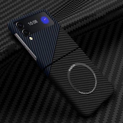 Carbon Fiber Texture MagSafe Magnetic Phone Case, For Samsung Galaxy Z Fold4 5G, For Samsung Galaxy Z Fold3 5G, For Samsung Galaxy Z Flip4 5G, For Samsung Galaxy Z Flip3 5G
