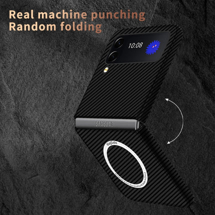 Carbon Fiber Texture MagSafe Magnetic Phone Case, For Samsung Galaxy Z Fold4 5G, For Samsung Galaxy Z Fold3 5G, For Samsung Galaxy Z Flip4 5G, For Samsung Galaxy Z Flip3 5G
