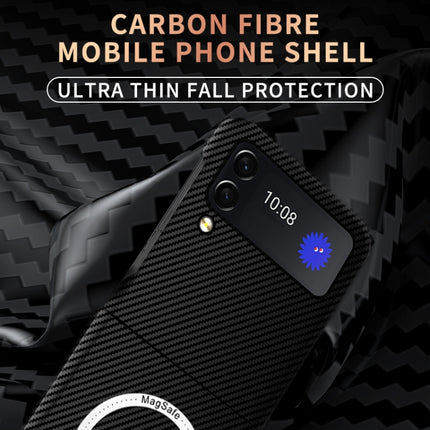 Carbon Fiber Texture MagSafe Magnetic Phone Case, For Samsung Galaxy Z Fold4 5G, For Samsung Galaxy Z Fold3 5G, For Samsung Galaxy Z Flip4 5G, For Samsung Galaxy Z Flip3 5G