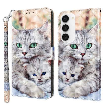 3D Painted Leather Phone Case, For Samsung Galaxy S23 5G, For Samsung Galaxy S23+ 5G