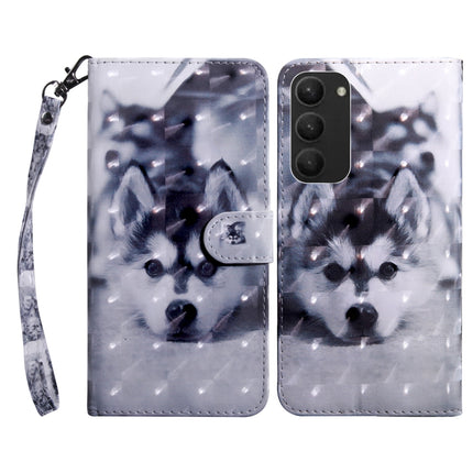 3D Painted Leather Phone Case, For Samsung Galaxy S23 5G, For Samsung Galaxy S23+ 5G