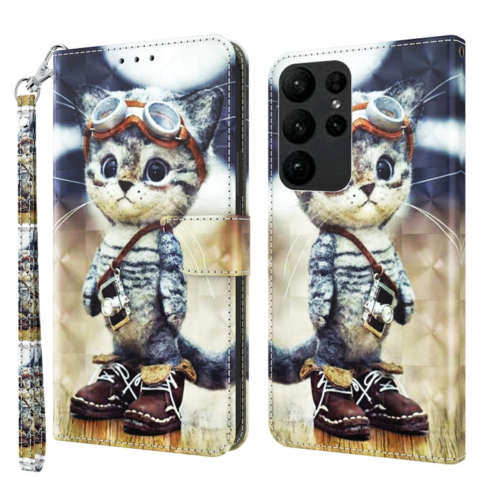 3D Painted Leather Phone Case, For Samsung Galaxy S23 Ultra, For Samsung Galaxy A14 5G