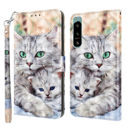 3D Painted Leather Phone Case, For Sony Xperia 5 IV, For Motorola Moto E22