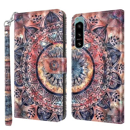 3D Painted Leather Phone Case, For Sony Xperia 5 IV, For Motorola Moto E22