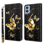 For Motorola Moto E22 / Golden Swallow Butterfly