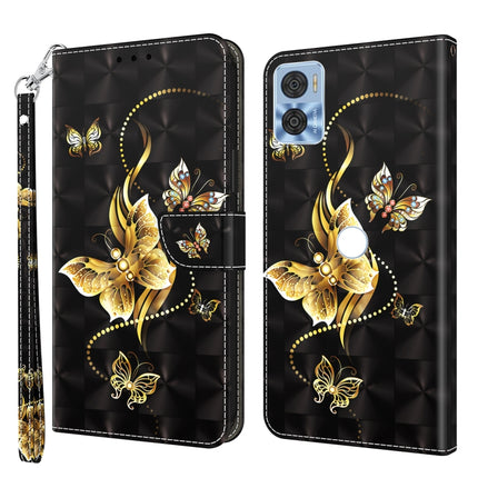 3D Painted Leather Phone Case, For Sony Xperia 5 IV, For Motorola Moto E22