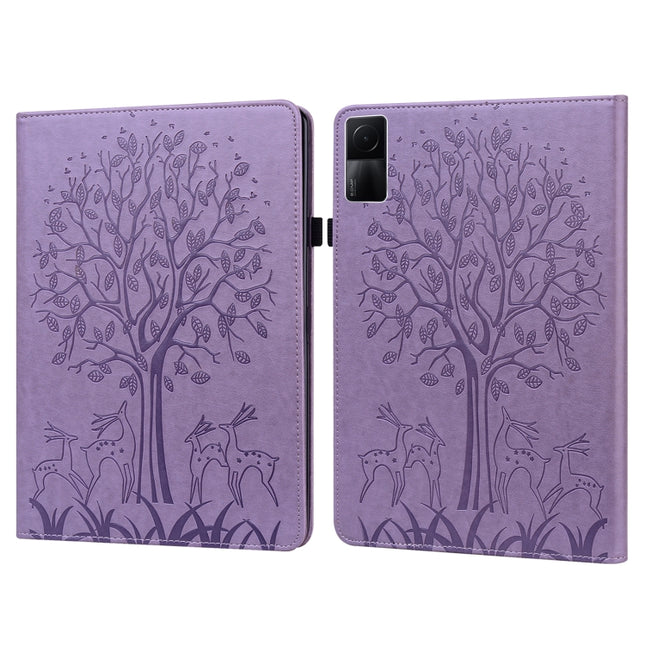 Tree & Deer Pattern Pressed Printing Leather Tablet Case, For Xiaomi Redmi Pad 10.61 2022
