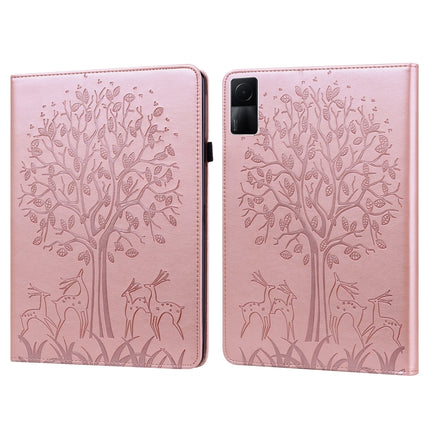 Tree & Deer Pattern Pressed Printing Leather Tablet Case, For Xiaomi Redmi Pad 10.61 2022