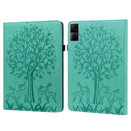 Tree & Deer Pattern Pressed Printing Leather Tablet Case, For Xiaomi Redmi Pad 10.61 2022