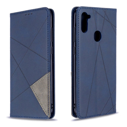Rhombus Texture Horizontal Flip Magnetic Leather Case with Holder & Card Slots & Wallet, For Huawei P40 Lite, For Huawei P40 Lite E / Y7P, For Huawei Honor 20S, For Samsung Galaxy A11