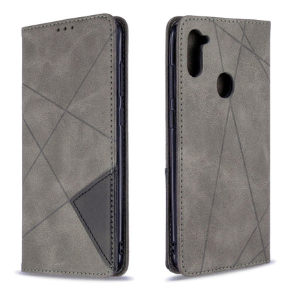 Rhombus Texture Horizontal Flip Magnetic Leather Case with Holder & Card Slots & Wallet, For Huawei P40 Lite, For Huawei P40 Lite E / Y7P, For Huawei Honor 20S, For Samsung Galaxy A11