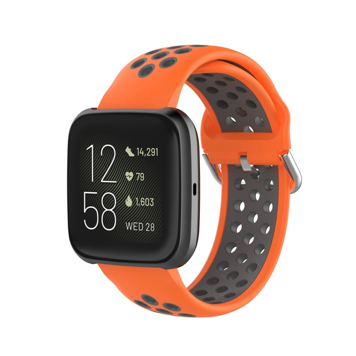 For Fitbit Versa 2 / Versa / Versa Lite 23mm Clasp Two Color Sport Wrist Strap Watchband