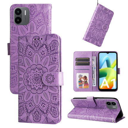 Embossed Sunflower Leather Phone Case, For Xiaomi Redmi A1 4G, For Xiaomi 12T / 12T Pro / Redmi K50 Ultra