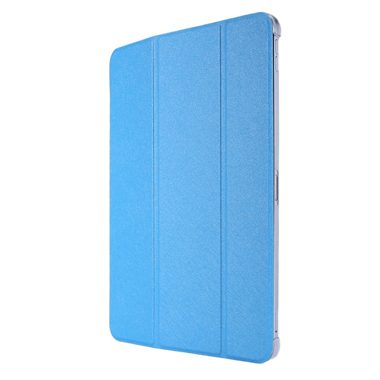 Funda de cuero con tapa horizontal de tres pliegues con textura de seda de TPU y soporte para iPad Pro 11 (2020), iPad Air 13 2024/Pro 12.9 2020