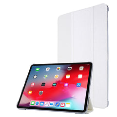 TPU Silk Texture Three-fold Horizontal Flip Leather Case with Holder, For iPad Pro 11(2020), For iPad Air 13 2024 / Pro 12.9 2020